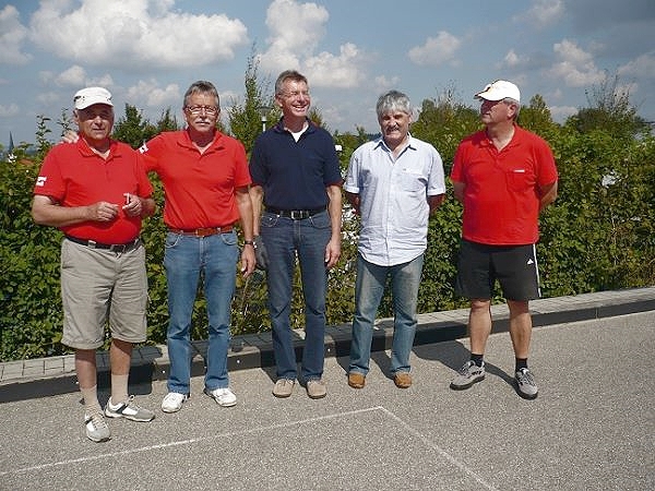 1. Platz - Erwin Bruckmoser, Adolf Ottl, Reinhard Ferstl, Helmut Hoffman, Bernd Grünleitner v.l.