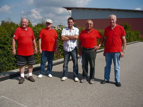 3. Platz - Erwin Hammerl, Klaus Lube, Max Simbürger, Eugen Obermeier, Hans Gruber v.l.