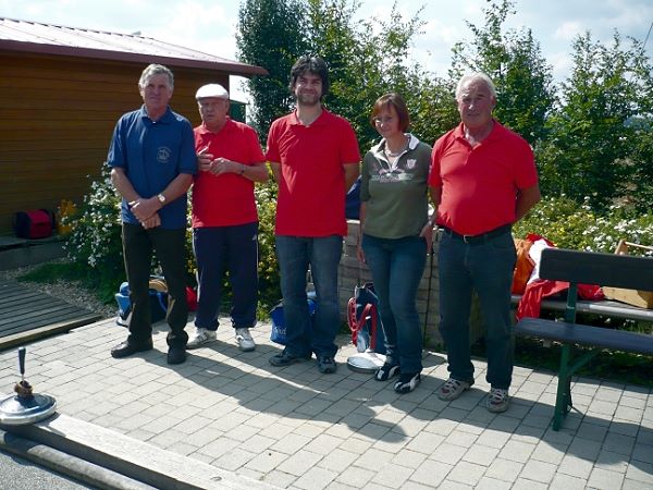 4. Platz - Ernst Zwingenberger, Oskar Will, Stephan Loibl, Barbara Hartel, Lothar Oberpriller v.l.