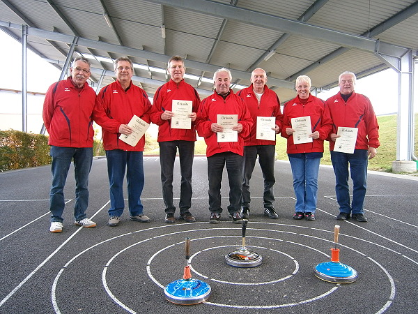 v.l. Adolf Ottl, Bernd Grünleitner, Reinhard Ferstl, Lothar Oberpriller, Peter Richter, Karla von Höfeling, Manfred Knopper